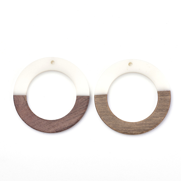 PandaHall Resin & Walnut Wood Pendants, Ring, White, 38x3.5mm, Hole: 1.8mm Resin+Wood Ring White
PandaHall Resin & Walnut Wood Pendants, Ring, White, 38x3.5mm, Hole: 1.8mm Resin+Wood Ring White