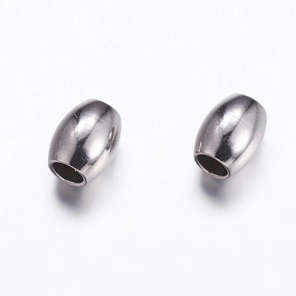 PandaHall 304 Stainless Steel Beads, Oval, Stainless Steel Color, 5x4mm, Hole: 2mm 304 Stainless Steel Oval
PandaHall 304 Stainless Steel Beads, Oval, Stainless Steel Color, 5x4mm, Hole: 2mm 304 Stainless Steel Oval