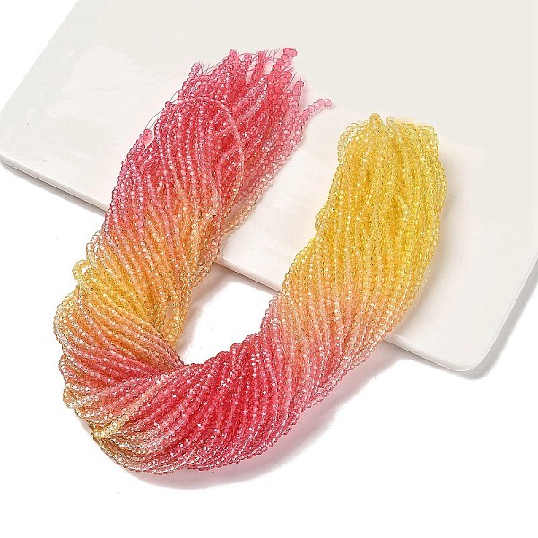 PandaHall Transparent Painted Glass Beads Strands, Faceted, Rondelle, Red, 2.6x2.5mm, Hole: 0.5mm, about 130pcs/strand, 12.99''(33cm) Glass...
PandaHall Transparent Painted Glass Beads Strands, Faceted, Rondelle, Red, 2.6x2.5mm, Hole: 0.5mm, about 130pcs/strand, 12.99''(33cm) Glass...