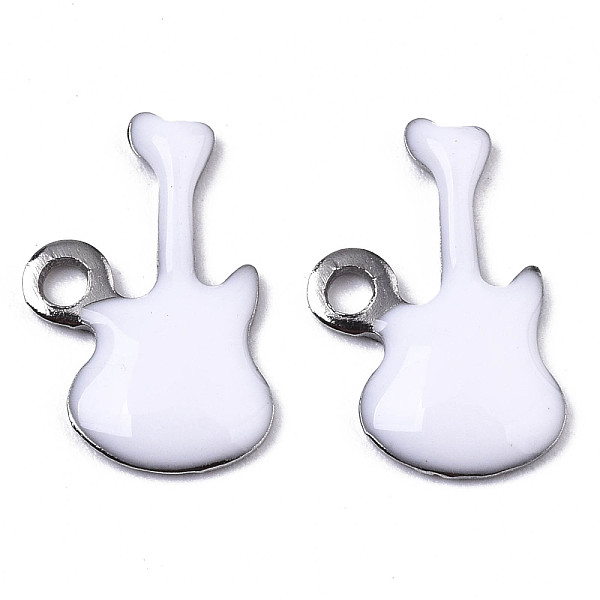 PandaHall 201 Stainless Steel Enamel Charms, Guitar, Stainless Steel Color, White, 15x9x2mm, Hole: 1.6mm Stainless Steel+Enamel Musical...
PandaHall 201 Stainless Steel Enamel Charms, Guitar, Stainless Steel Color, White, 15x9x2mm, Hole: 1.6mm Stainless Steel+Enamel Musical...