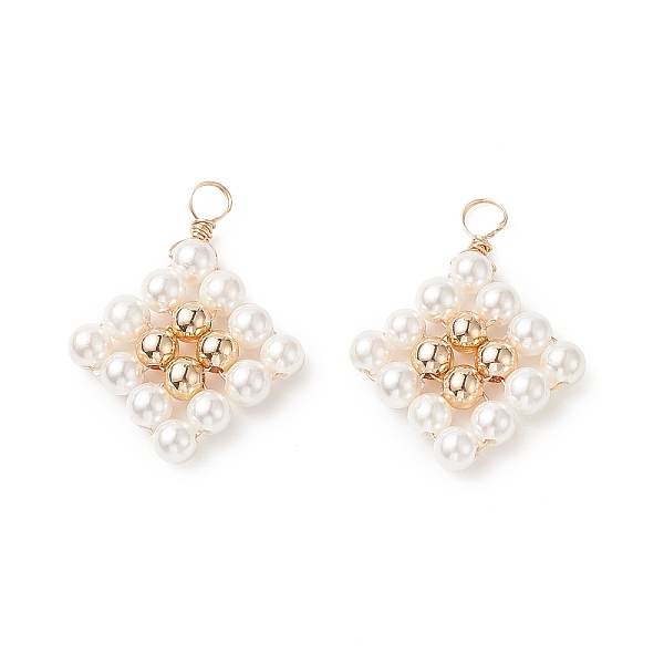 PandaHall Shell Pearl Bead Pendants, with Brass Findings, Rhombus Charms, Golden, 27x21x4mm, Hole: 3.5mm Shell Pearl Rhombus
PandaHall Shell Pearl Bead Pendants, with Brass Findings, Rhombus Charms, Golden, 27x21x4mm, Hole: 3.5mm Shell Pearl Rhombus