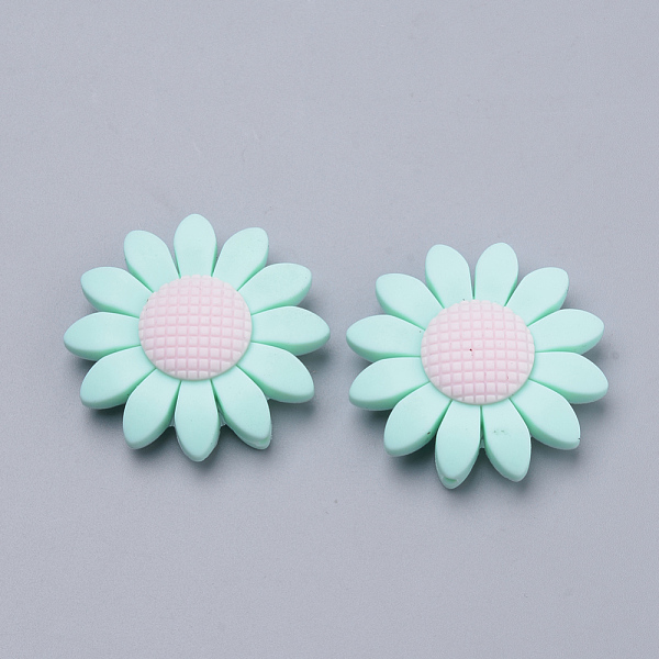 PandaHall Food Grade Eco-Friendly Silicone Focal Beads, Chewing Beads For Teethers, DIY Nursing Necklaces Making, Sunflower, Pale Turquoise..., Cyan
PandaHall Food Grade Eco-Friendly Silicone Focal Beads, Chewing Beads For Teethers, DIY Nursing Necklaces Making, Sunflower, Pale Turquoise..., Cyan