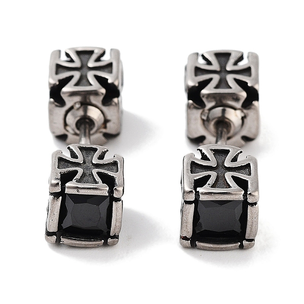 PandaHall Cube 316 Surgical Stainless Steel Pave Black Cubic Zirconia Ear False Plugs for Women Men, Antique Silver, 7x7mm 316 Surgical...
PandaHall Cube 316 Surgical Stainless Steel Pave Black Cubic Zirconia Ear False Plugs for Women Men, Antique Silver, 7x7mm 316 Surgical...