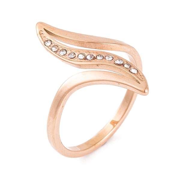 PandaHall 304 Stainless Steel Thin Curve Ring for Women, with Rhinestone, Rose Gold, 25mm, US Size 6~9(16.5~18.9mm) Stainless..., Clear
PandaHall 304 Stainless Steel Thin Curve Ring for Women, with Rhinestone, Rose Gold, 25mm, US Size 6~9(16.5~18.9mm) Stainless..., Clear