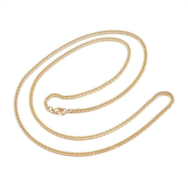 PandaHall 304 Stainless Steel Curb Chain Necklaces, with Lobster Clasp, Golden, 29.5 inch(75cm), 3mm 304 Stainless Steel
PandaHall 304 Stainless Steel Curb Chain Necklaces, with Lobster Clasp, Golden, 29.5 inch(75cm), 3mm 304 Stainless Steel