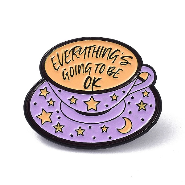 PandaHall Everything's Going To Be Ok Enamel Pin, Moon & Star Cup Alloy Enamel Brooch for Backpacks Clothes, Electrophoresis Black, Medium...
PandaHall Everything's Going To Be Ok Enamel Pin, Moon & Star Cup Alloy Enamel Brooch for Backpacks Clothes, Electrophoresis Black, Medium...