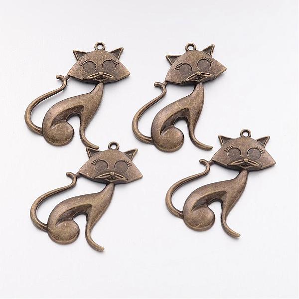 PandaHall Tibetan Style Alloy Kitten Pendants, Cadmium Free & Nickel Free & Lead Free, Cartoon Cat Shape, Antique Bronze, 46x30x5mm, Hole...
PandaHall Tibetan Style Alloy Kitten Pendants, Cadmium Free & Nickel Free & Lead Free, Cartoon Cat Shape, Antique Bronze, 46x30x5mm, Hole...