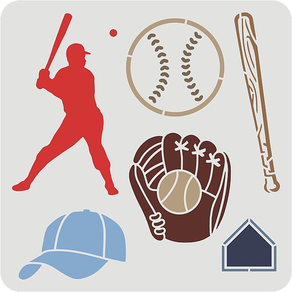 PandaHall FINGERINSPIRE Baseball Stencils 30x30cm Baseball Player Stencil Plastic Baseball Bat, Cap, Glove Pattern Stencils Reusable..., White
PandaHall FINGERINSPIRE Baseball Stencils 30x30cm Baseball Player Stencil Plastic Baseball Bat, Cap, Glove Pattern Stencils Reusable..., White