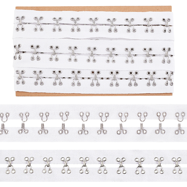 PandaHall 3 Yards(2.74m) Hook and Eye Cotton Tape Trim, 2.5cm Wide White Cotton Tape Ribbon Silver Metal Edging Tape for Corset Bra Sewing...
PandaHall 3 Yards(2.74m) Hook and Eye Cotton Tape Trim, 2.5cm Wide White Cotton Tape Ribbon Silver Metal Edging Tape for Corset Bra Sewing...