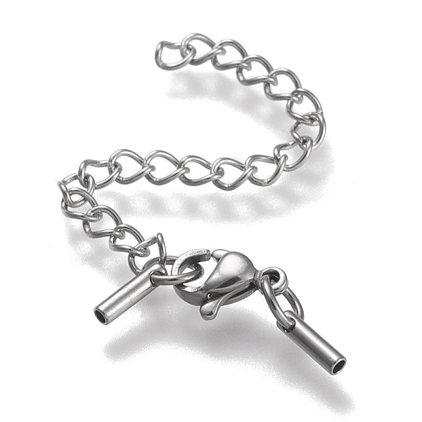 PandaHall 304 Stainless Steel Curb Chain Extender, with Cord Ends and Lobster Claw Clasps, Stainless Steel Color, Chain Extender: 52mm...
PandaHall 304 Stainless Steel Curb Chain Extender, with Cord Ends and Lobster Claw Clasps, Stainless Steel Color, Chain Extender: 52mm...