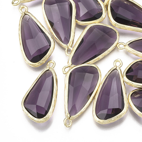 PandaHall Glass Pendants, with Brass Findings, Faceted, teardrop, Golden, Purple, 28.5x14x6mm, Hole: 1.5mm Brass+Glass Teardrop Purple
PandaHall Glass Pendants, with Brass Findings, Faceted, teardrop, Golden, Purple, 28.5x14x6mm, Hole: 1.5mm Brass+Glass Teardrop Purple