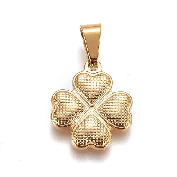 PandaHall 304 Stainless Steel Pendants, Clover, Golden, 21x18x3mm, Hole: 8x4mm 304 Stainless Steel Clover
PandaHall 304 Stainless Steel Pendants, Clover, Golden, 21x18x3mm, Hole: 8x4mm 304 Stainless Steel Clover