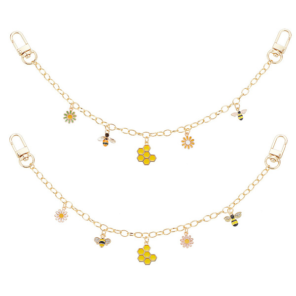 PandaHall 2Pcs 2 Colors Summer Bees & Daisy Theme Bag Handles, with Brass Cable Chain and Alloy Enamel Pendant, Mixed Color, 32.2cm..., Multicolor
PandaHall 2Pcs 2 Colors Summer Bees & Daisy Theme Bag Handles, with Brass Cable Chain and Alloy Enamel Pendant, Mixed Color, 32.2cm..., Multicolor