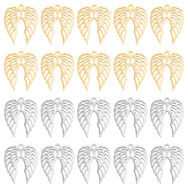 PandaHall DICOSMETIC 20Pcs 2 Colors Angel Wings Charm Stainless Steel and Gold Color Small Simple Wings Pendan Filigree Joiners Findings...
PandaHall DICOSMETIC 20Pcs 2 Colors Angel Wings Charm Stainless Steel and Gold Color Small Simple Wings Pendan Filigree Joiners Findings...
