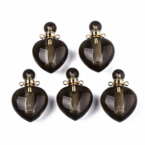 PandaHall Natural Smoky Quartz Pendants, Openable Perfume Bottle, with Golden Tone Brass Findings, Heart, 33~34.5x22.5x12.5~13.5mm, Hole...
PandaHall Natural Smoky Quartz Pendants, Openable Perfume Bottle, with Golden Tone Brass Findings, Heart, 33~34.5x22.5x12.5~13.5mm, Hole...