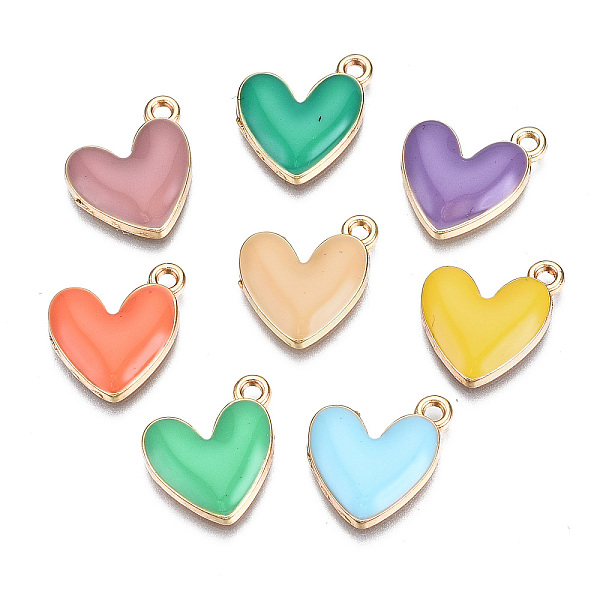 PandaHall Eco-Friendly Zinc Alloy Pendants, with Enamel, Cadmium Free & Nickel Free & Lead Free, Heart, Light Gold, Mixed Color, 16x15x3mm..., Multicolor
PandaHall Eco-Friendly Zinc Alloy Pendants, with Enamel, Cadmium Free & Nickel Free & Lead Free, Heart, Light Gold, Mixed Color, 16x15x3mm..., Multicolor
