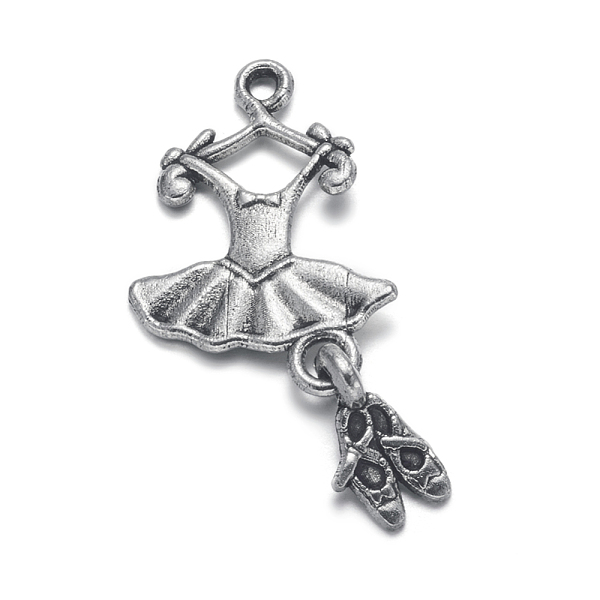 PandaHall Metal Alloy Pendants, Lead Free and Cadmium Free, Ballet Suit, Antique Silver, 25x12x2mm, Hole: 2mm Alloy Clothes
PandaHall Metal Alloy Pendants, Lead Free and Cadmium Free, Ballet Suit, Antique Silver, 25x12x2mm, Hole: 2mm Alloy Clothes