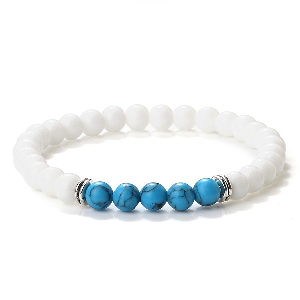 PandaHall Simple Fashion Natural White Jade & Synthetic Turquoise Beaded Stretch Bracelets for Women White Jade
PandaHall Simple Fashion Natural White Jade & Synthetic Turquoise Beaded Stretch Bracelets for Women White Jade