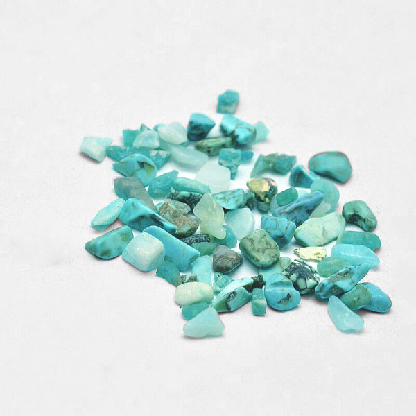 PandaHall Synthetic Turquoise Chip Beads, No Hole/Undrilled, 2~8x2~4mm, about 8500pcs/500g Synthetic Turquoise Chip
PandaHall Synthetic Turquoise Chip Beads, No Hole/Undrilled, 2~8x2~4mm, about 8500pcs/500g Synthetic Turquoise Chip