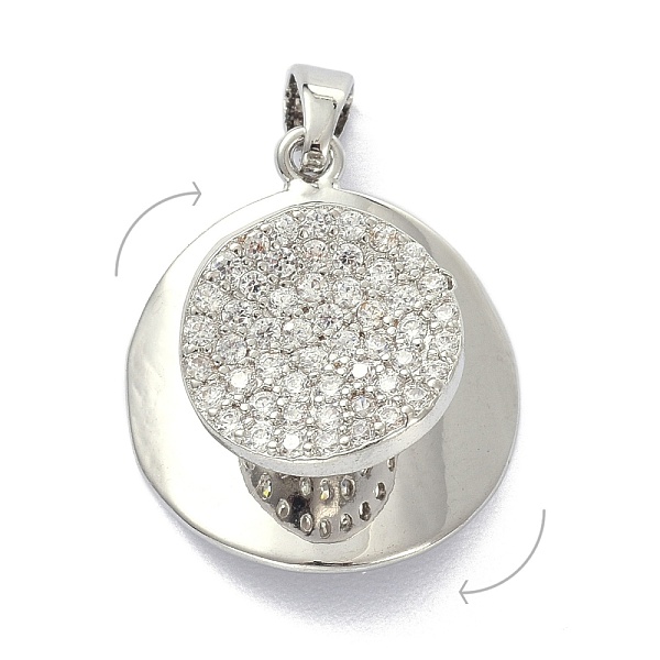 PandaHall Brass Micro Pave Clear Cubic Zirconia Pendants, Rotatable, Flat Round, Platinum, 20x17x10mm, Hole: 4.5x2mm Brass+Cubic Zirconia...
PandaHall Brass Micro Pave Clear Cubic Zirconia Pendants, Rotatable, Flat Round, Platinum, 20x17x10mm, Hole: 4.5x2mm Brass+Cubic Zirconia...