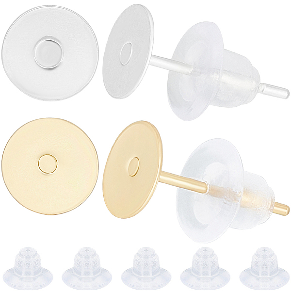 PandaHall Beebeecraft 200Pcs 2 Colors 304 Stainless Steel Stud Earring Findings, Flat Round, 200Pcs Plastic Ear Nuts, Real 24K Gold & 925...
PandaHall Beebeecraft 200Pcs 2 Colors 304 Stainless Steel Stud Earring Findings, Flat Round, 200Pcs Plastic Ear Nuts, Real 24K Gold & 925...
