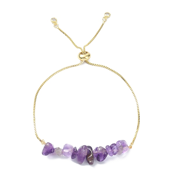 PandaHall Brass Slider Bracelet, with Natural Chip Amethyst Beads for Women, Real 18K Gold Plated, Inner Diameter: 3-1/8 inch(7.8cm)...
PandaHall Brass Slider Bracelet, with Natural Chip Amethyst Beads for Women, Real 18K Gold Plated, Inner Diameter: 3-1/8 inch(7.8cm)...