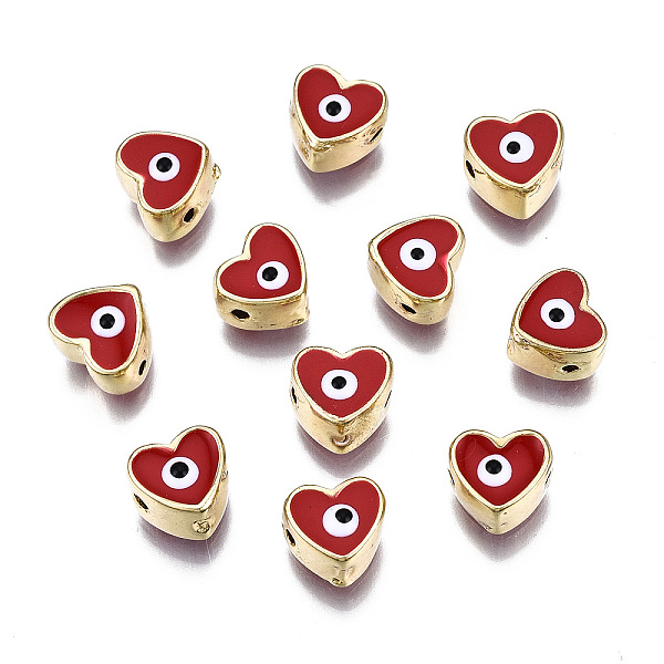 PandaHall Alloy Enamel Beads, Cadmium Free & Lead Free, Light Gold, Heart with Eye, FireBrick, 7.5x8x5mm, Hole: 1.4mm Alloy Heart Red
PandaHall Alloy Enamel Beads, Cadmium Free & Lead Free, Light Gold, Heart with Eye, FireBrick, 7.5x8x5mm, Hole: 1.4mm Alloy Heart Red