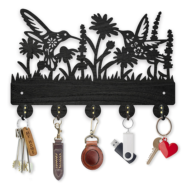 PandaHall Wood & Iron Wall Mounted Hook Hangers, Decorative Organizer Rack, with 2Pcs Screws, 5 Hooks for Bag Clothes Key Scarf Hanging..., Black
PandaHall Wood & Iron Wall Mounted Hook Hangers, Decorative Organizer Rack, with 2Pcs Screws, 5 Hooks for Bag Clothes Key Scarf Hanging..., Black