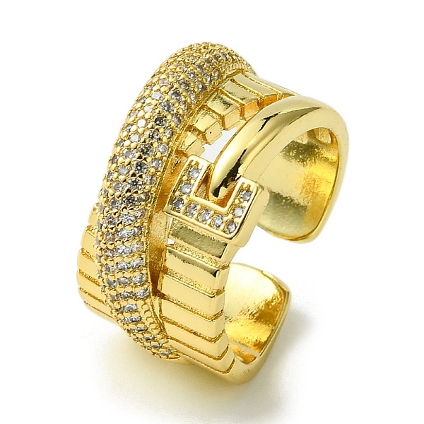 PandaHall Brass Micro Pave Cubic Zirconia Open Cuff Rings, Criss Cross, Real 16K Gold Plated, US Size 8 1/2(18.5mm) Brass+Cubic Zirconia..., Clear
PandaHall Brass Micro Pave Cubic Zirconia Open Cuff Rings, Criss Cross, Real 16K Gold Plated, US Size 8 1/2(18.5mm) Brass+Cubic Zirconia..., Clear