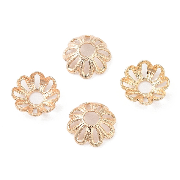 PandaHall Brass Beads Cap, Long-Lasting Plated, Cadmium Free & Lead Free, Flower, Light Gold, 6x2mm, Hole: 1.8mm Brass
PandaHall Brass Beads Cap, Long-Lasting Plated, Cadmium Free & Lead Free, Flower, Light Gold, 6x2mm, Hole: 1.8mm Brass