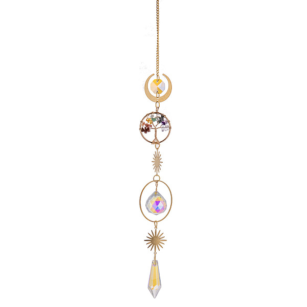 PandaHall Glass Cone Hanging Suncatcher Prism Ornament, with Natural Gemstone Chips Tree of Life and Metal Link, for Home Garden Car...
PandaHall Glass Cone Hanging Suncatcher Prism Ornament, with Natural Gemstone Chips Tree of Life and Metal Link, for Home Garden Car...