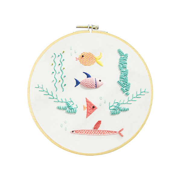 PandaHall Embroidery Starter Kits, including Embroidery Fabric & Thread, Needle, Instruction Sheet, Fish, 290mm Cloth Fish
PandaHall Embroidery Starter Kits, including Embroidery Fabric & Thread, Needle, Instruction Sheet, Fish, 290mm Cloth Fish