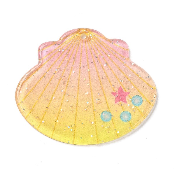 PandaHall Acrylic Pendants, Gradient Color, Glitter Power, Shell Shape, 32x37x2mm, Hole: 2mm Acrylic Shell Shape
PandaHall Acrylic Pendants, Gradient Color, Glitter Power, Shell Shape, 32x37x2mm, Hole: 2mm Acrylic Shell Shape
