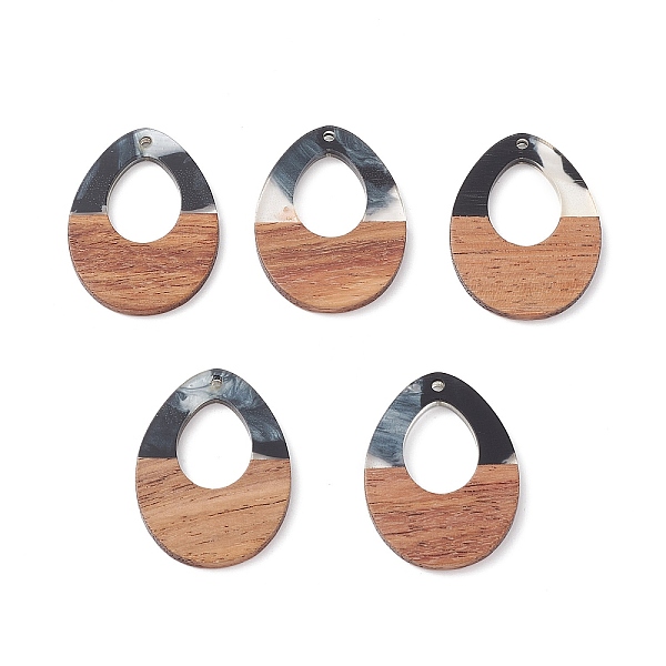 PandaHall Resin & Walnut Wood Pendants, Two Tone Geometric Charms, Teardrop, 37.5x28x3mm, Hole: 2.2mm Wood Teardrop
PandaHall Resin & Walnut Wood Pendants, Two Tone Geometric Charms, Teardrop, 37.5x28x3mm, Hole: 2.2mm Wood Teardrop