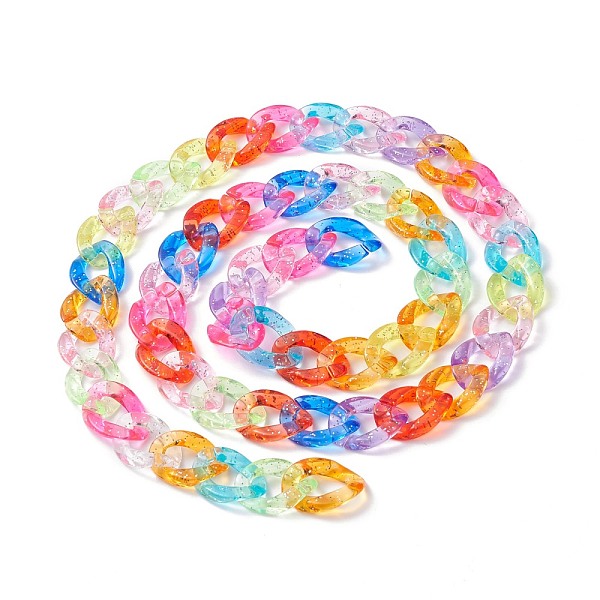 PandaHall Handmade Opaque Acrylic Curb Chains, Twisted Chains, Mixed Color, 18.5~30x12~23.5x4~6mm, about 713~1020mm/pc Acrylic Multicolor
PandaHall Handmade Opaque Acrylic Curb Chains, Twisted Chains, Mixed Color, 18.5~30x12~23.5x4~6mm, about 713~1020mm/pc Acrylic Multicolor