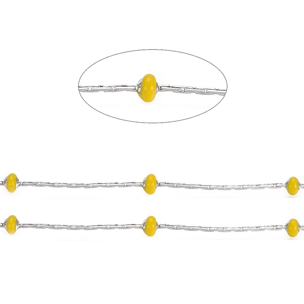 PandaHall Stainless Steel Cardano Chains, with Enamel Beads and Spool, Long-Lasting Plated, Soldered, Flat Round, Stainless Steel Color..., Yellow
PandaHall Stainless Steel Cardano Chains, with Enamel Beads and Spool, Long-Lasting Plated, Soldered, Flat Round, Stainless Steel Color..., Yellow