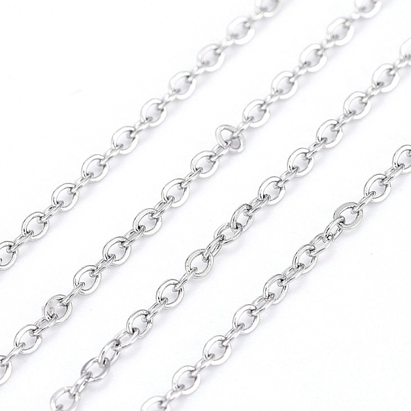 PandaHall 3.28 Feet 304 Stainless Steel Cable Chains, Soldered, Flat Oval, Stainless Steel Color, 1.6x1.3x0.3mm 304 Stainless Steel
PandaHall 3.28 Feet 304 Stainless Steel Cable Chains, Soldered, Flat Oval, Stainless Steel Color, 1.6x1.3x0.3mm 304 Stainless Steel