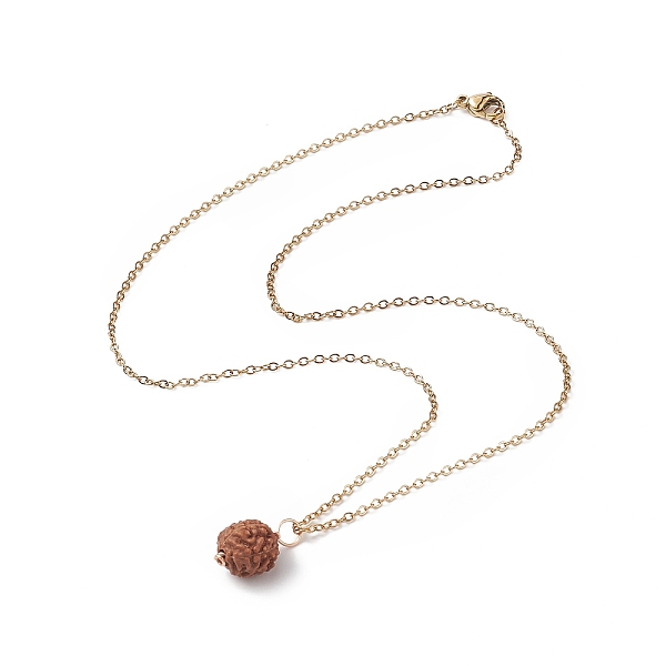 PandaHall Natural Rudraksha Round Beaded Pendant Necklace, 304 Stainless Steel Jewelry for Women, Golden, 17.76 inch(45.1cm) 304 Stainless...
PandaHall Natural Rudraksha Round Beaded Pendant Necklace, 304 Stainless Steel Jewelry for Women, Golden, 17.76 inch(45.1cm) 304 Stainless...