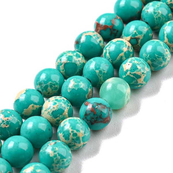 PandaHall Synthetic Imperial Jasper Dyed Beads Strands, Round, Dark Turquoise, 4mm, Hole: 1mm, about 91pcs/strand, 14.88''~14.96"(37.8~38cm)...
PandaHall Synthetic Imperial Jasper Dyed Beads Strands, Round, Dark Turquoise, 4mm, Hole: 1mm, about 91pcs/strand, 14.88''~14.96"(37.8~38cm)...