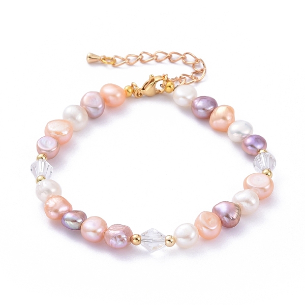 PandaHall Natural Cultured Freshwater Pearl Beaded Bracelets, with 304 Stainless Steel Lobster Claw Clasps, Brass & Glass Beads, Colorful...
PandaHall Natural Cultured Freshwater Pearl Beaded Bracelets, with 304 Stainless Steel Lobster Claw Clasps, Brass & Glass Beads, Colorful...