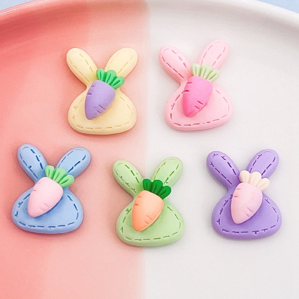 PandaHall Opaque Resin Cabochons, for Hair Accessories, Rabbit with Carrot, Mixed Color, 22x17mm Resin Rabbit Multicolor
PandaHall Opaque Resin Cabochons, for Hair Accessories, Rabbit with Carrot, Mixed Color, 22x17mm Resin Rabbit Multicolor