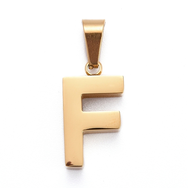 PandaHall Ion Plating(IP) 304 Stainless Steel Letter Pendants, Manual Polishing, Alphabet, Golden, Letter.F, 18x10x3.5mm, Hole: 6x3.5mm 304...
PandaHall Ion Plating(IP) 304 Stainless Steel Letter Pendants, Manual Polishing, Alphabet, Golden, Letter.F, 18x10x3.5mm, Hole: 6x3.5mm 304...