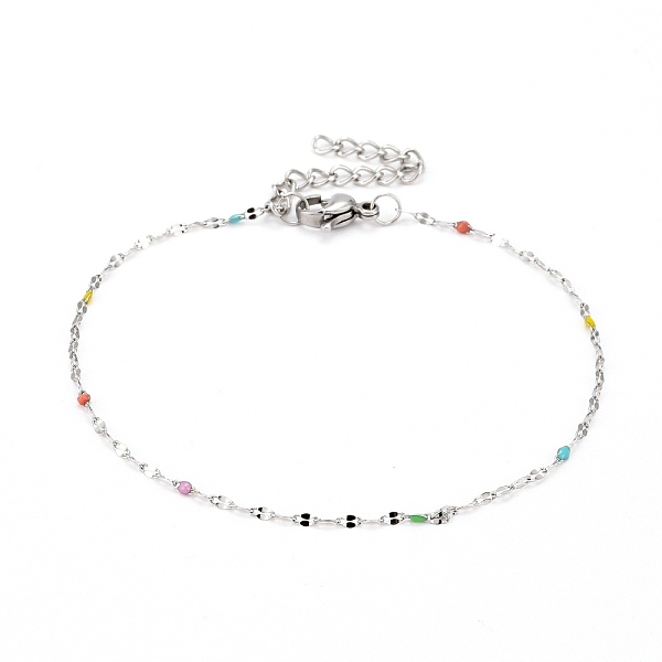 PandaHall Enamel Chain Bracelets, with Stainless Steel Dapped & Cable Chains, Lobster Claw Clasps and Twisted Chain Extension, Mixed Color..., Multicolor
PandaHall Enamel Chain Bracelets, with Stainless Steel Dapped & Cable Chains, Lobster Claw Clasps and Twisted Chain Extension, Mixed Color..., Multicolor