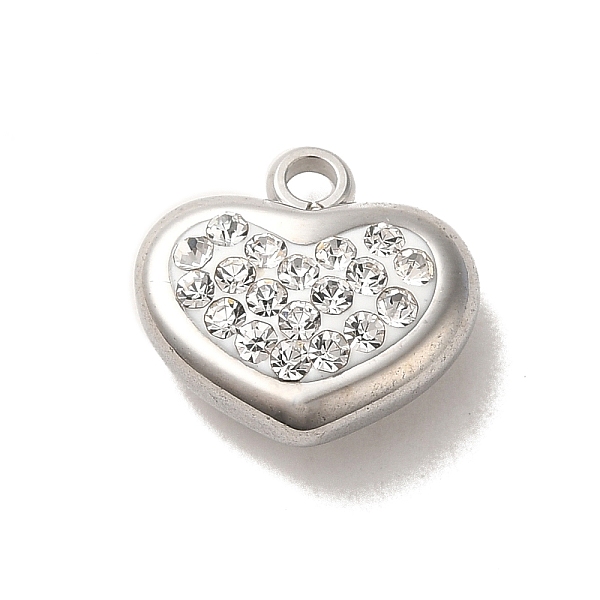 PandaHall 304 Stainless Steel Charms, with Crystal Rhinestone, Heart Charm, Stainless Steel Color, 11x11x5.5mm, Hole: 1.6mm Stainless..., Clear
PandaHall 304 Stainless Steel Charms, with Crystal Rhinestone, Heart Charm, Stainless Steel Color, 11x11x5.5mm, Hole: 1.6mm Stainless..., Clear