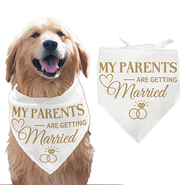 PandaHall arricraft 1 Pc Pet Dog Bandana, White Cotton Triangle Pet's Bandana My Parents are Getting Married Words Washable Puppy Cat Scarf...
PandaHall arricraft 1 Pc Pet Dog Bandana, White Cotton Triangle Pet's Bandana My Parents are Getting Married Words Washable Puppy Cat Scarf...