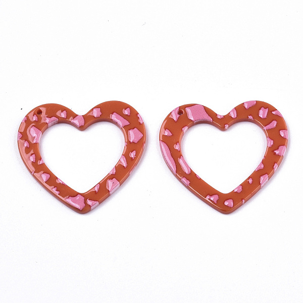 PandaHall Opaque Printed Acrylic Pendants, Heart, Orange Red, 36x39x2~3mm, Hole: 1.5mm Acrylic Heart
PandaHall Opaque Printed Acrylic Pendants, Heart, Orange Red, 36x39x2~3mm, Hole: 1.5mm Acrylic Heart