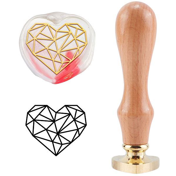 PandaHall DIY Scrapbook, Brass Wax Seal Stamp with Handle, Heart Pattern, 2.5cm Brass Heart
PandaHall DIY Scrapbook, Brass Wax Seal Stamp with Handle, Heart Pattern, 2.5cm Brass Heart