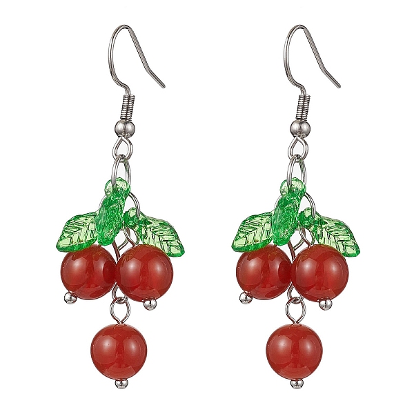PandaHall Natural Carnelian Grapes Dangle Earrings, Acrylic Cluster Earrings, Stainless Steel Color, 51x16mm Carnelian Grape Green
PandaHall Natural Carnelian Grapes Dangle Earrings, Acrylic Cluster Earrings, Stainless Steel Color, 51x16mm Carnelian Grape Green