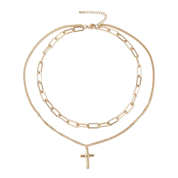 PandaHall Vacuum Plating 304 Stainless Steel Double Chains Multi Layered Necklace with Cross Charms for Women, Golden, 16.34 inch(41.5cm)...
PandaHall Vacuum Plating 304 Stainless Steel Double Chains Multi Layered Necklace with Cross Charms for Women, Golden, 16.34 inch(41.5cm)...