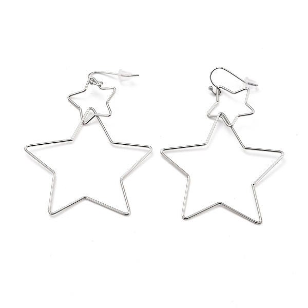 PandaHall Interlock Double Open Star Dangle Earrings, 304 Stainless Steel Wire Wrap Large Geometry Drop Earrings for Women, Stainless Steel...
PandaHall Interlock Double Open Star Dangle Earrings, 304 Stainless Steel Wire Wrap Large Geometry Drop Earrings for Women, Stainless Steel...
